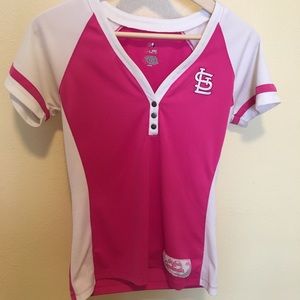 Majestic St. Louis Cardinals Hot Pink Fitted Jesey